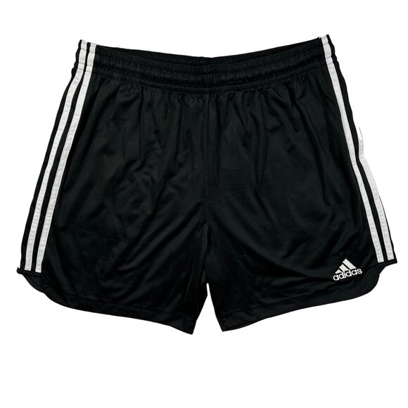 adidas Shorts Men's 3-Stripe Embroidered Pull-On Athletic Black White XL - Picture 1 of 9